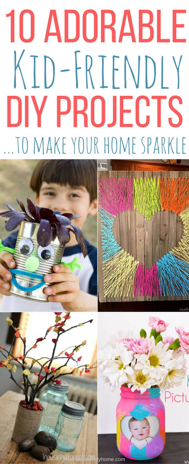 These kid-friendly DIY projects are a fun way to spend quality time with your kids and will help them to put their stamp on your home. 