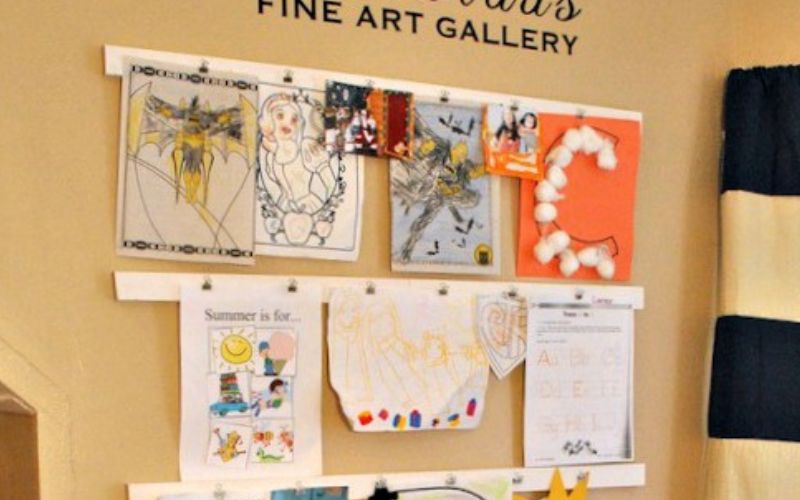 15 Clutter-Free Ways to Display Kids Artwork Content Image_Art Gallery Wall
