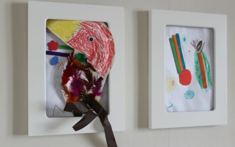  Clutter-Free Ways to Display Kids Artwork Content Image_Framed 3D Art