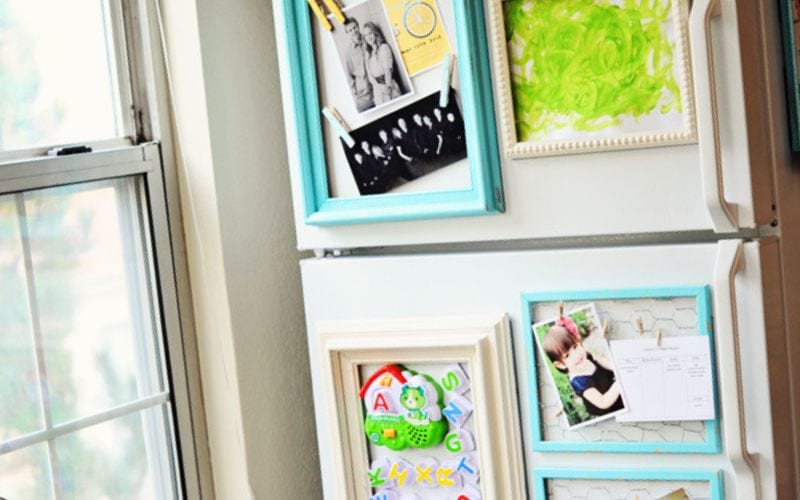 15 Clutter-Free Ways to Display Kids Artwork Content Image_Fridge Display
