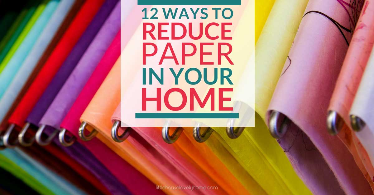 Sometimes I feel like paper is taking over my life! There 12 tips have helped me to reduce paper clutter in my home by over 50%. Check them out!