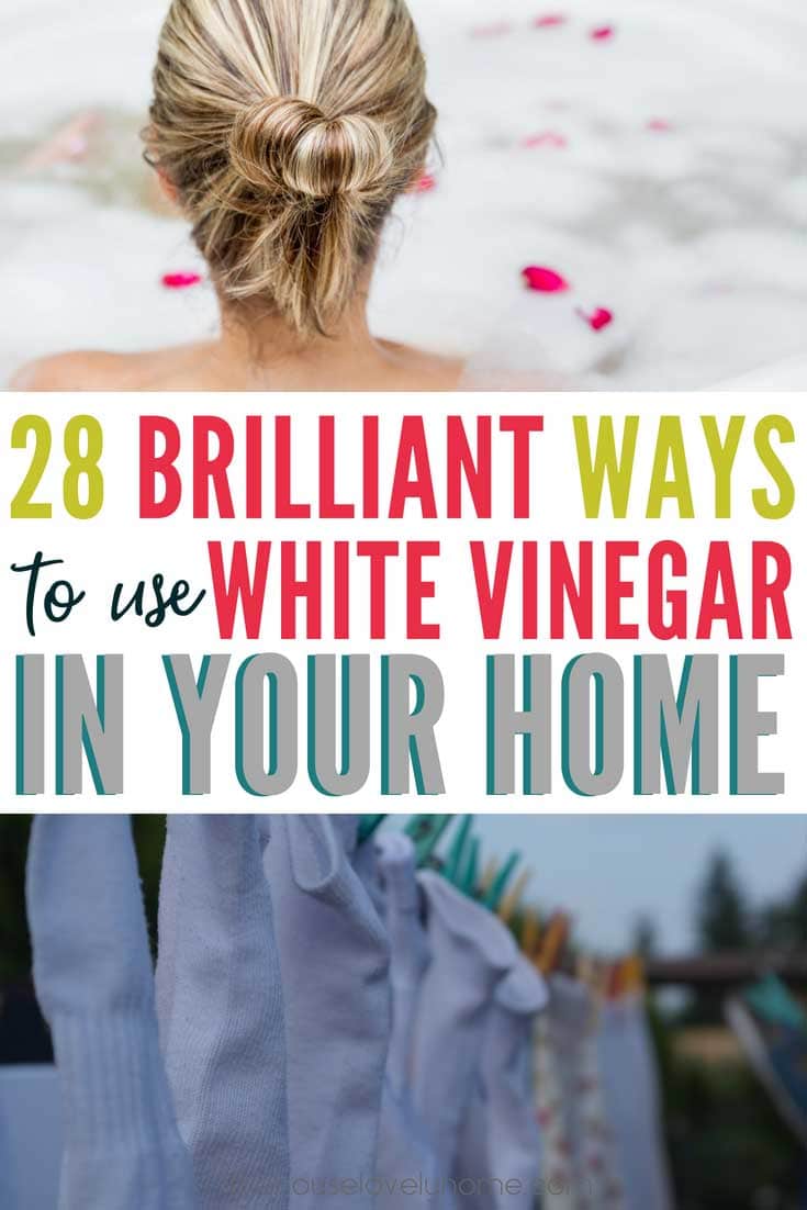 White vinegar uses - there are so many! I had no idea there were so many ways to use white vinegar in the home. I've now replaced almost all of my household cleaners with white vinegar. It's so much safer for my family and much easier on the budget!