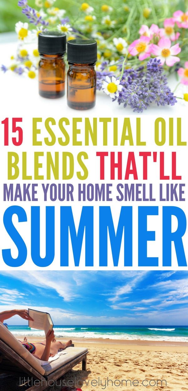 These essential oil blends will make your home smell just like summer - even if it's not quite summer for you yet. Check out these diffusions and find the perfect summer essential oil blends for your home.