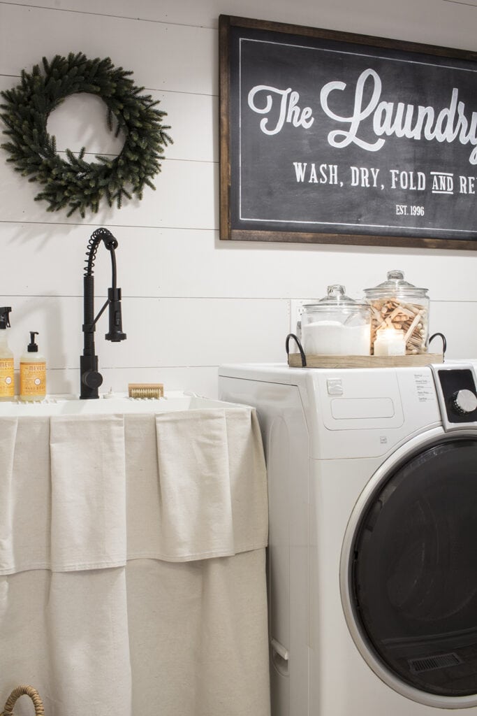 Shiplap in a Farmhouse Laundry Room 