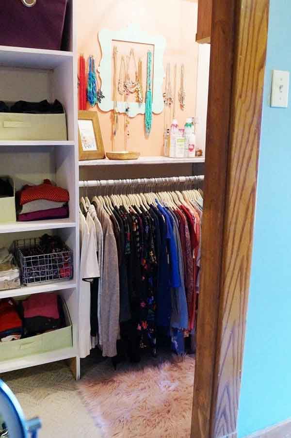 An organized Master closet 