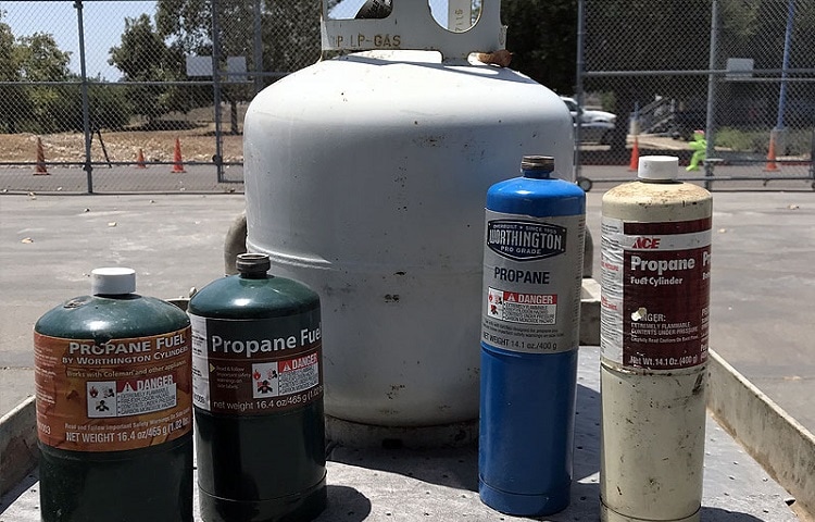 size of propane tanks