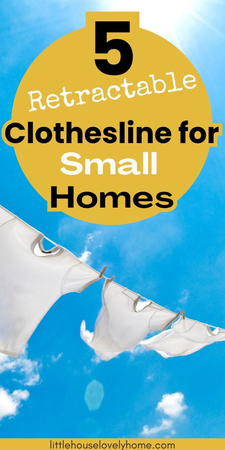 White shirts hanging on a clothesline_Retractable Clothesline For Small Homes 