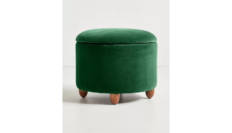 Valencia Velvet Louise Storage Ottoman