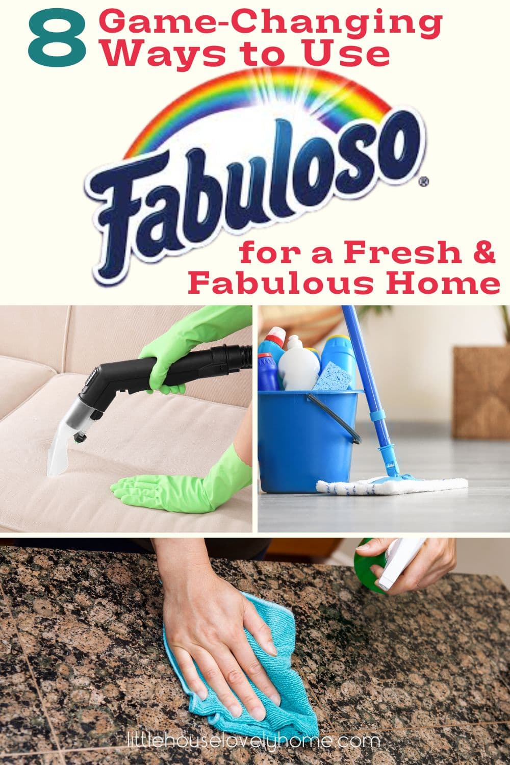 cleaning floor upholstery and counter top
