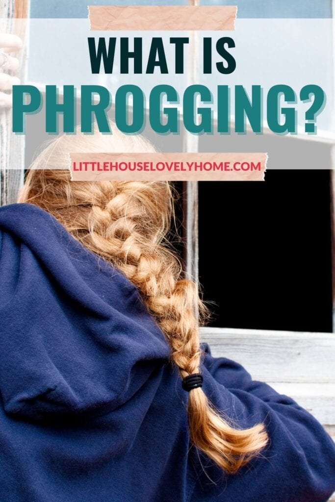 Photo showing an image of a woman on her back in front of a window with text overlay that reads What is Phrogging 
