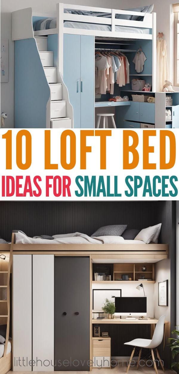 Loft Bed Ideas with wardrobe