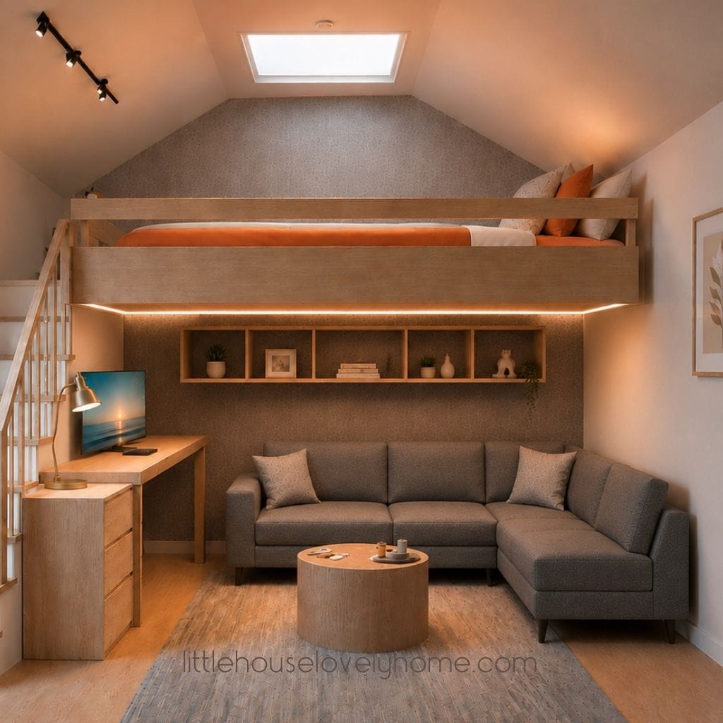 loft bed with chill out
