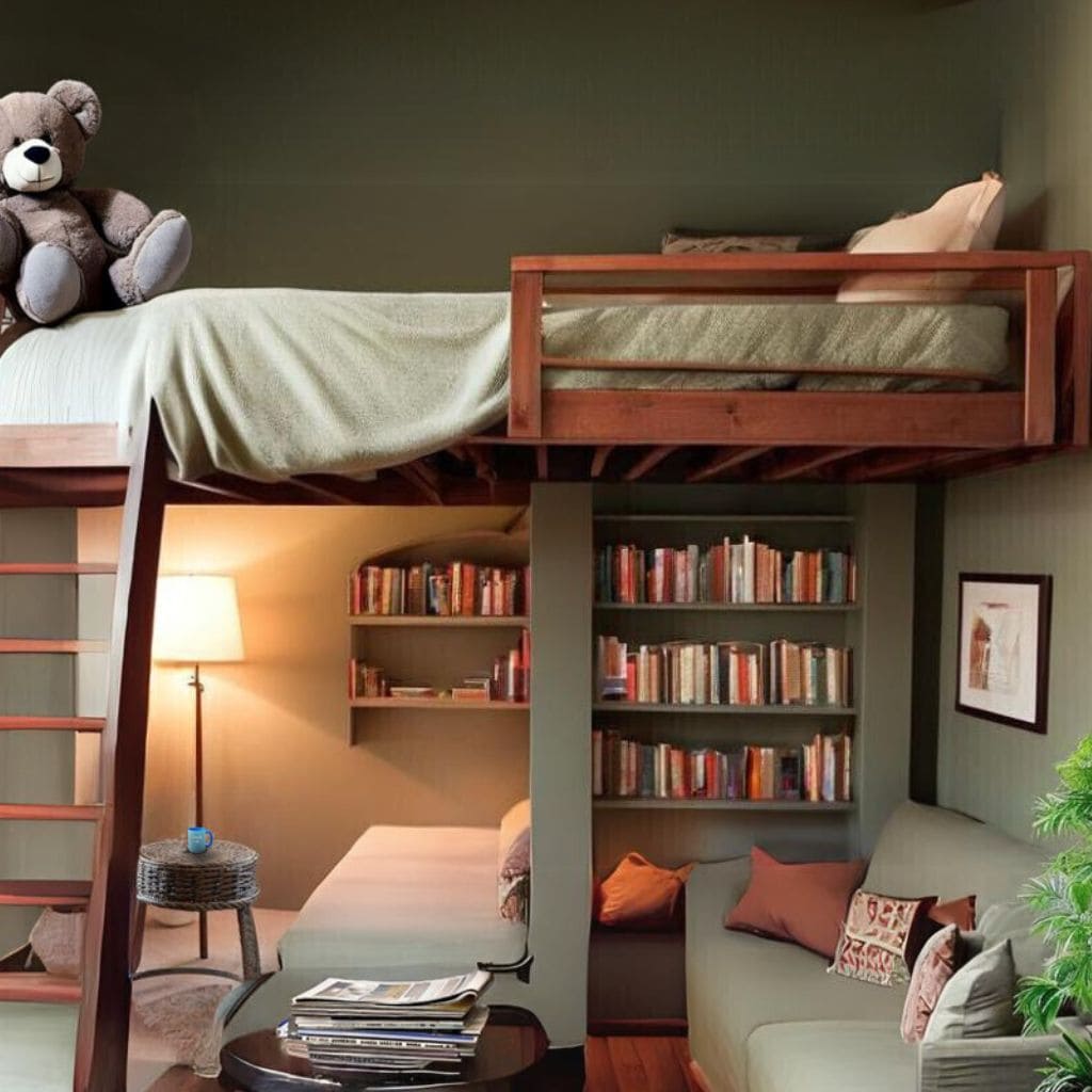 loft bed with Reading Nook