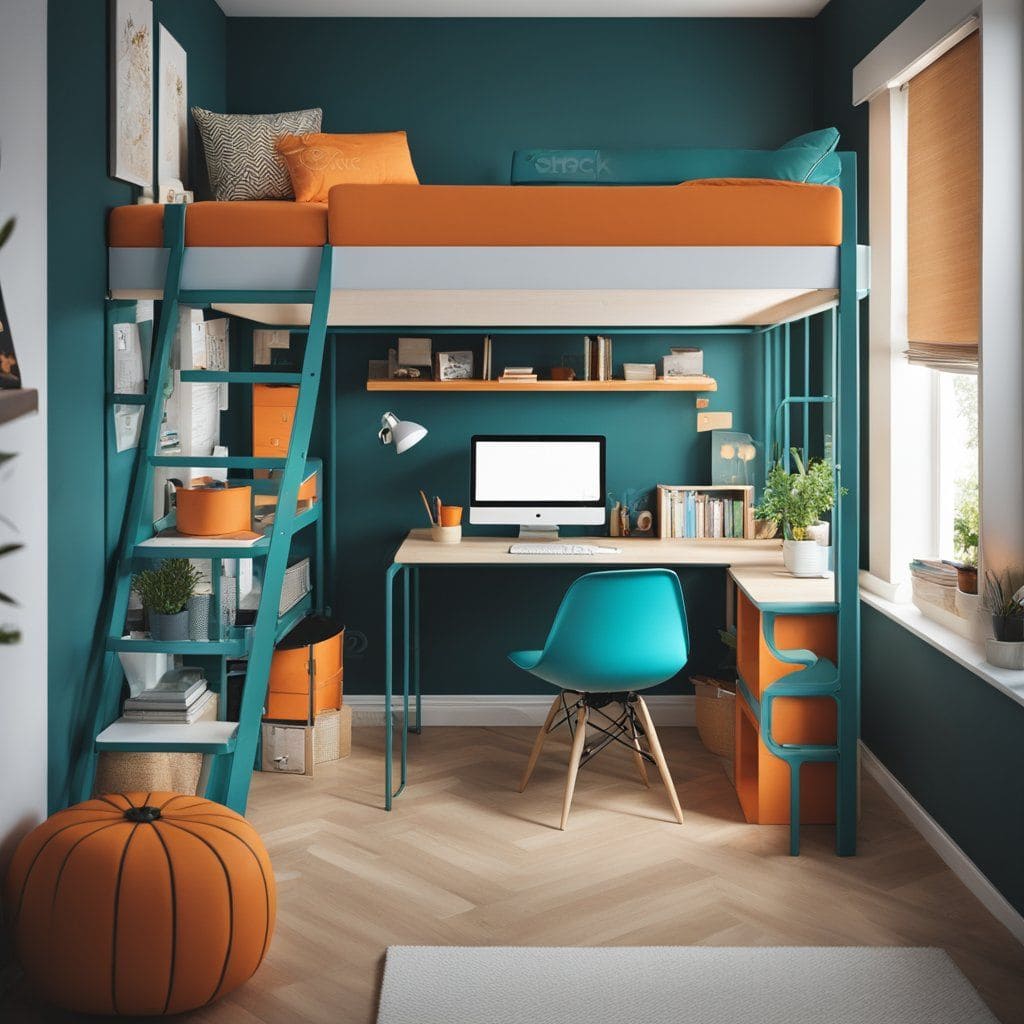 Loft Bed Ideas_Work or Study area