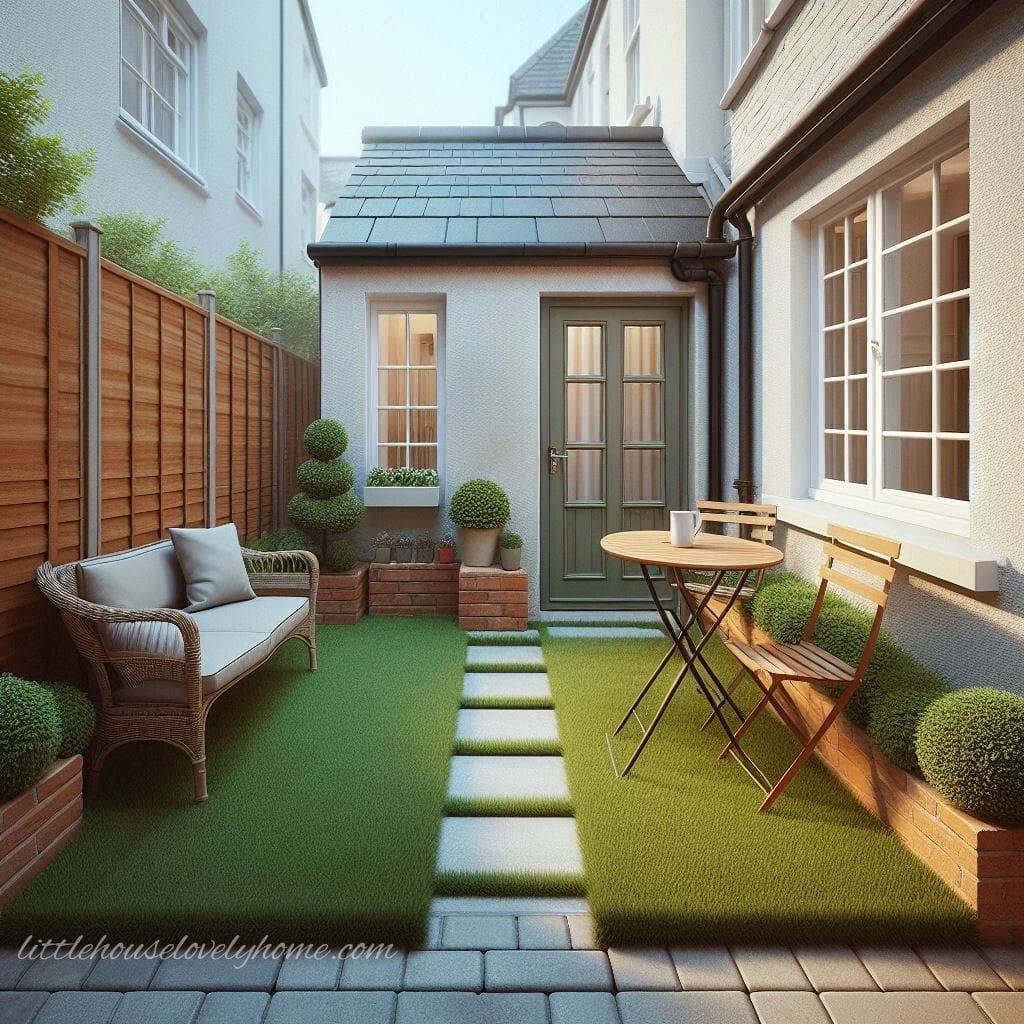 Small Courtyard with Artificial Turf