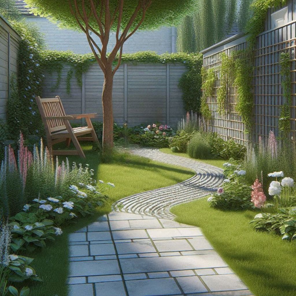 Relaxing Small Garden with Natural Landscape