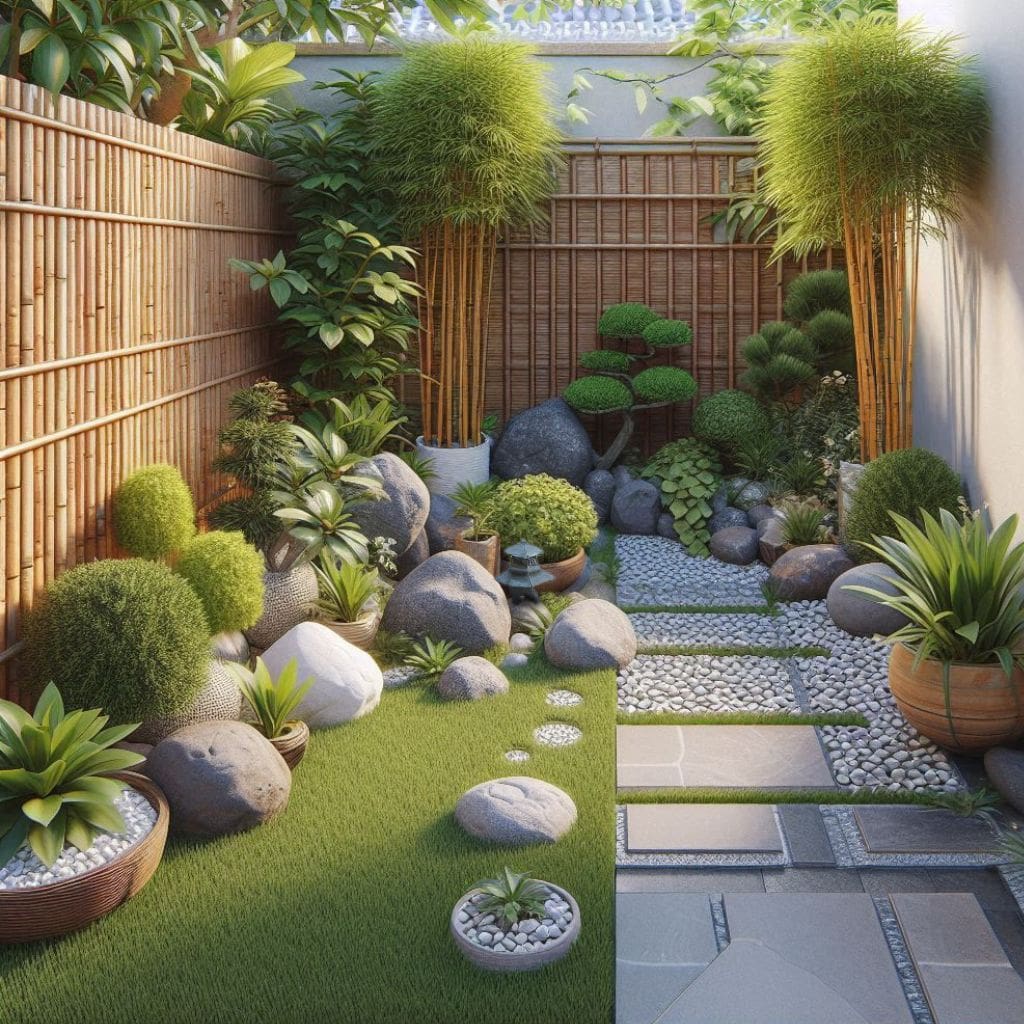 Simple No Water Featured Zen-Inspired Garden