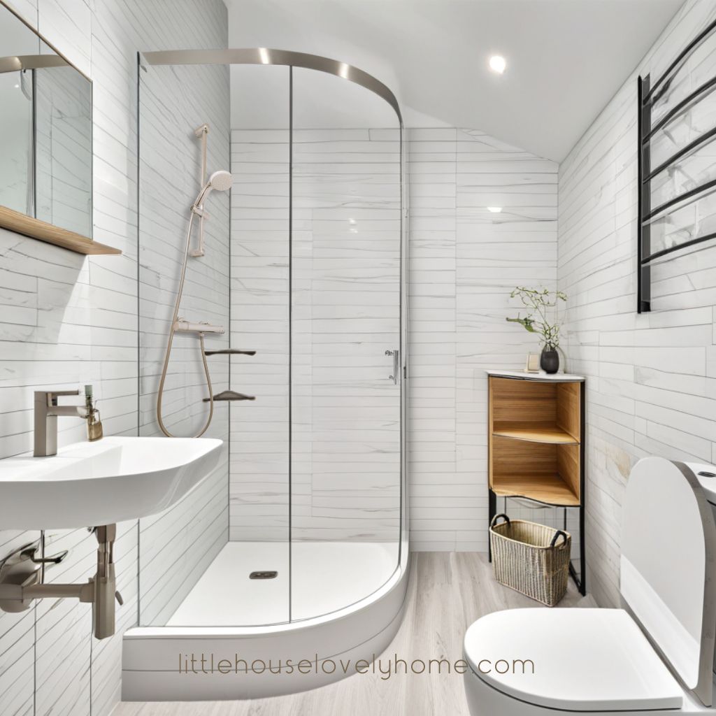 Minimalist White Small Bathroom Design