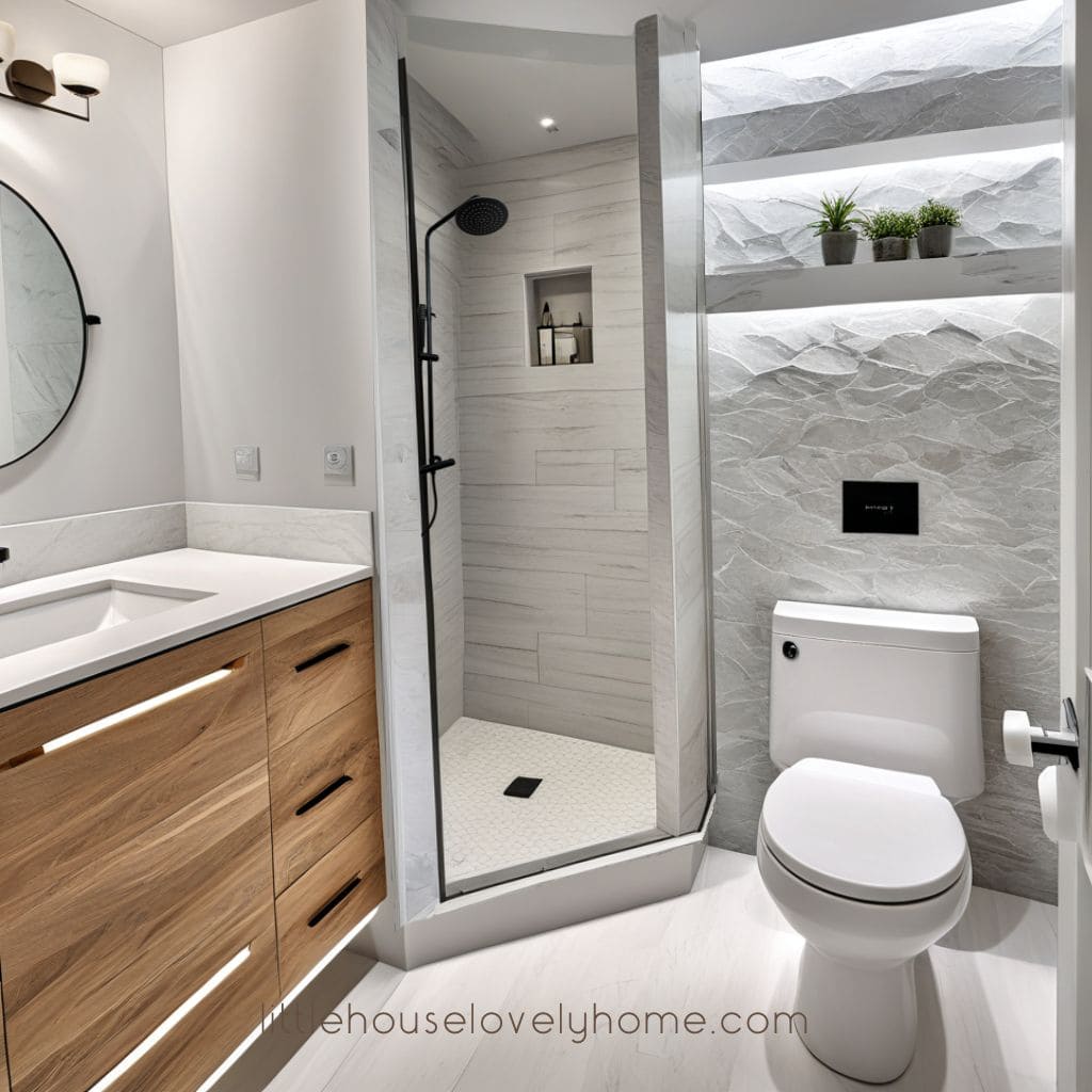 Minimalist Small Bathroom with Natural Elements