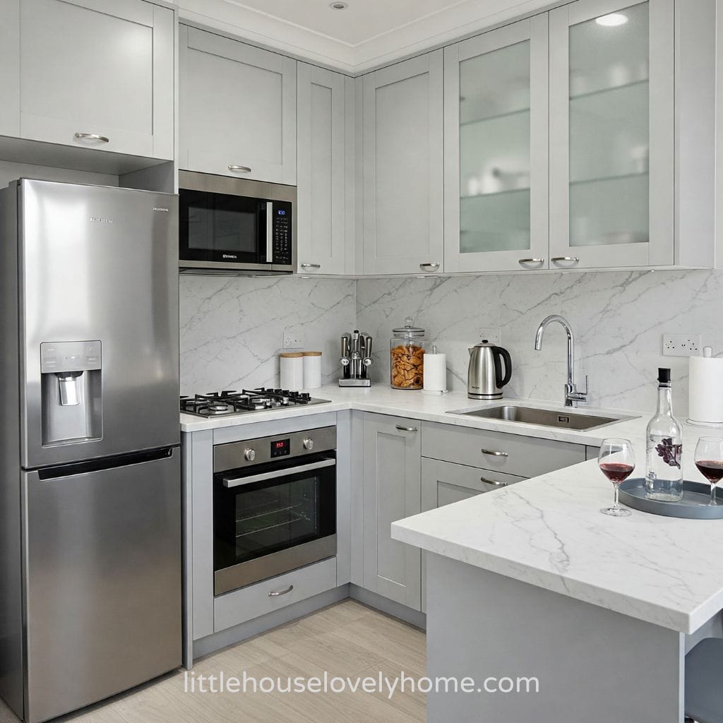 Serene & Sophisticated Small Grey Kitchen