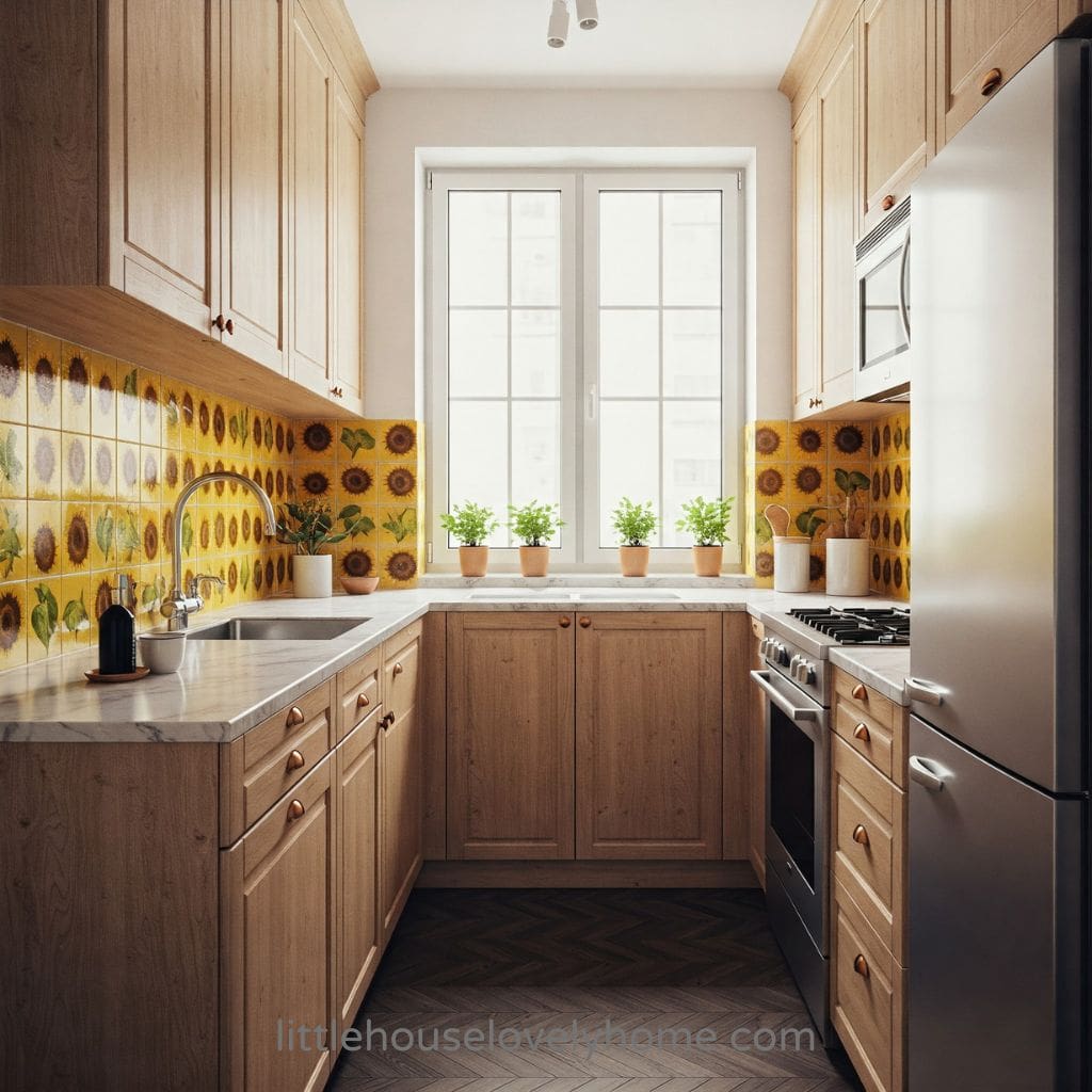 Bright Kitchen with large windows
