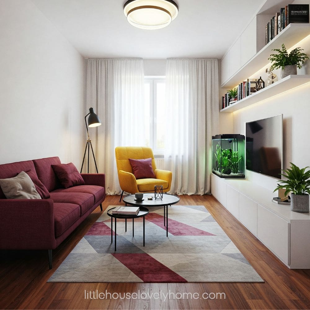 Vibrant and Clever Small Living Design